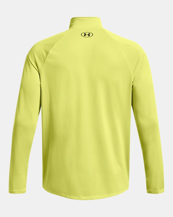 Herren UA Tech™ Shirt mit ½-Zip, langärmlig, Yellow, pdpMainDesktop image number 5